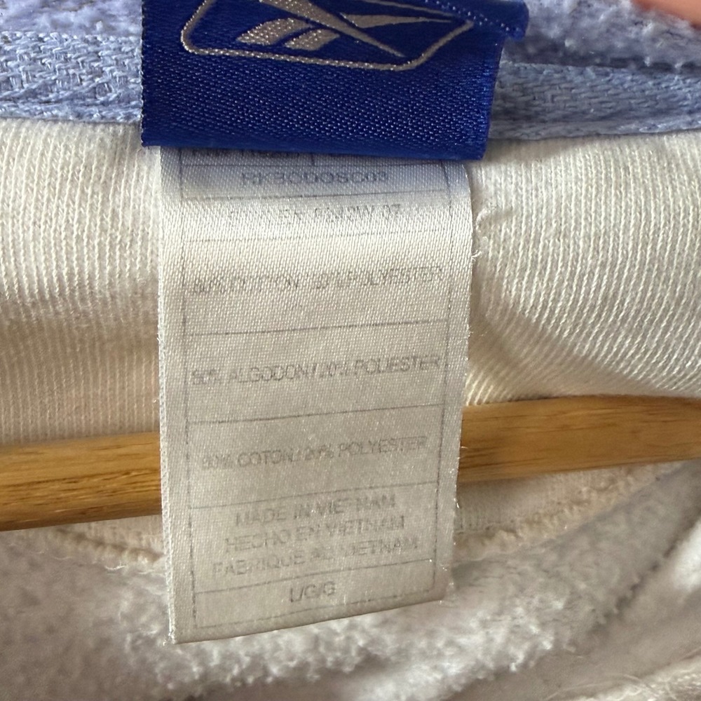 Vintage Y2K Reebok NFL Dallas Cowboys Football Zip Up Hoodie Blue White Women L - Picture 5 of 6